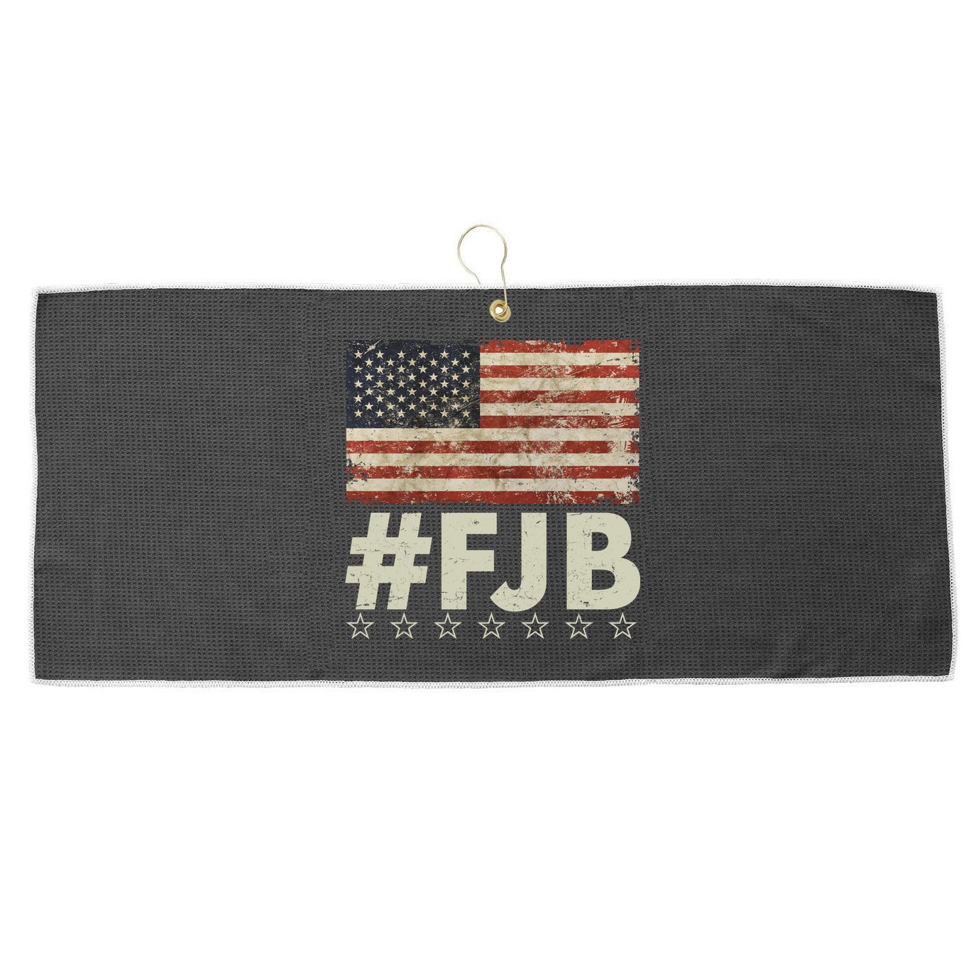 #FJB Distressed F Hoe Biden Large Microfiber Waffle Golf Towel