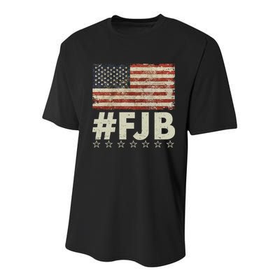 #FJB Distressed F Hoe Biden Youth Performance Sprint T-Shirt