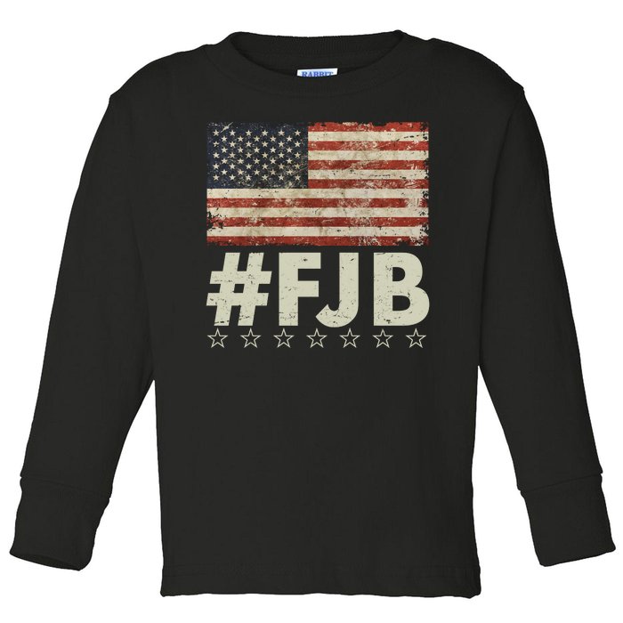 #FJB Distressed F Hoe Biden Toddler Long Sleeve Shirt