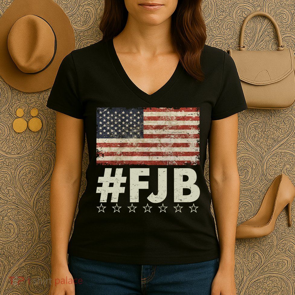 #FJB Distressed F Hoe Biden Women's V-Neck T-Shirt