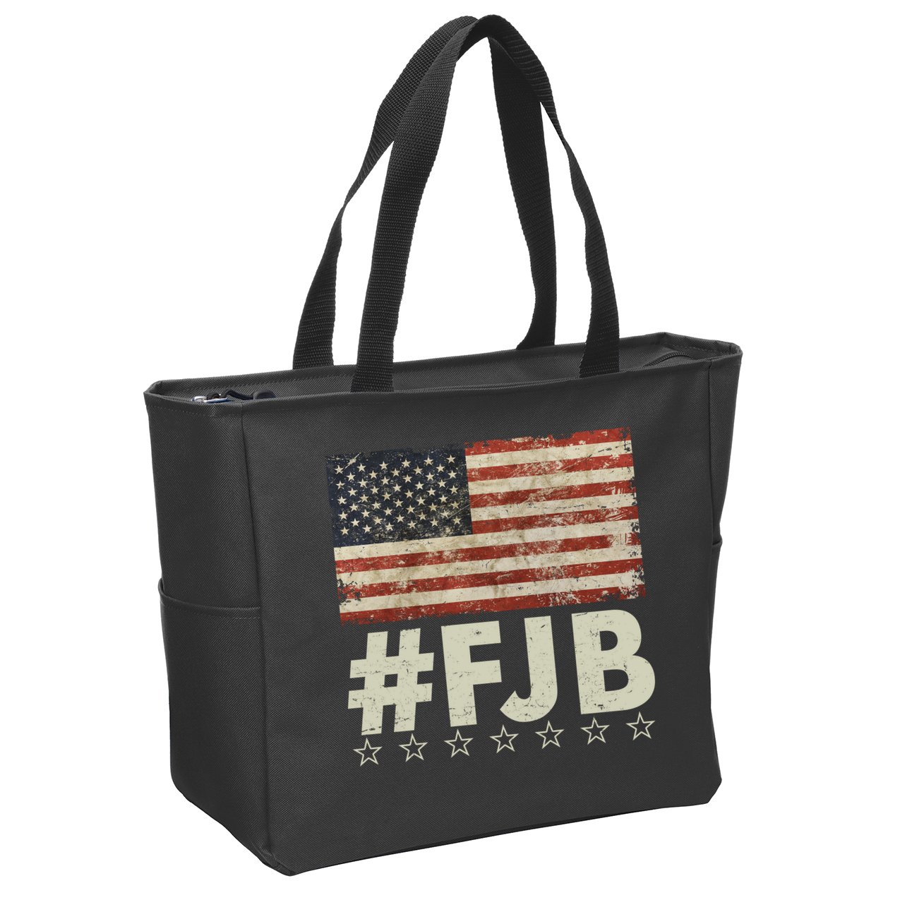 #FJB Distressed F Hoe Biden Zip Tote Bag