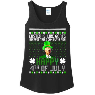 Funny Joe Biden Happy 4th Of July Confused St Patricks Day Ladies Essential Tank