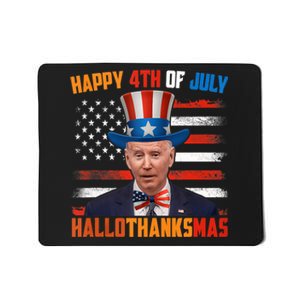 Funny Joe Biden Happy 4th Of July Hallothanksmas Holidays Mousepad