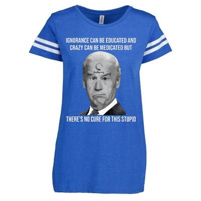 Funny Joe Biden No Cure For This Stupid Anti Biden Liberals Enza Ladies Jersey Football T-Shirt