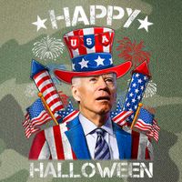 Funny Joe Biden Happy Halloween 4th Of July Firework Legacy Tie Dye Trucker Hat