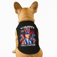 Funny Joe Biden Happy Halloween 4th Of July Firework Doggie Tank