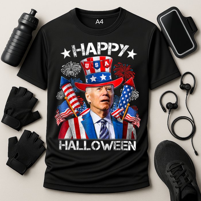 Funny Joe Biden Happy Halloween 4th Of July Firework Performance Shirt