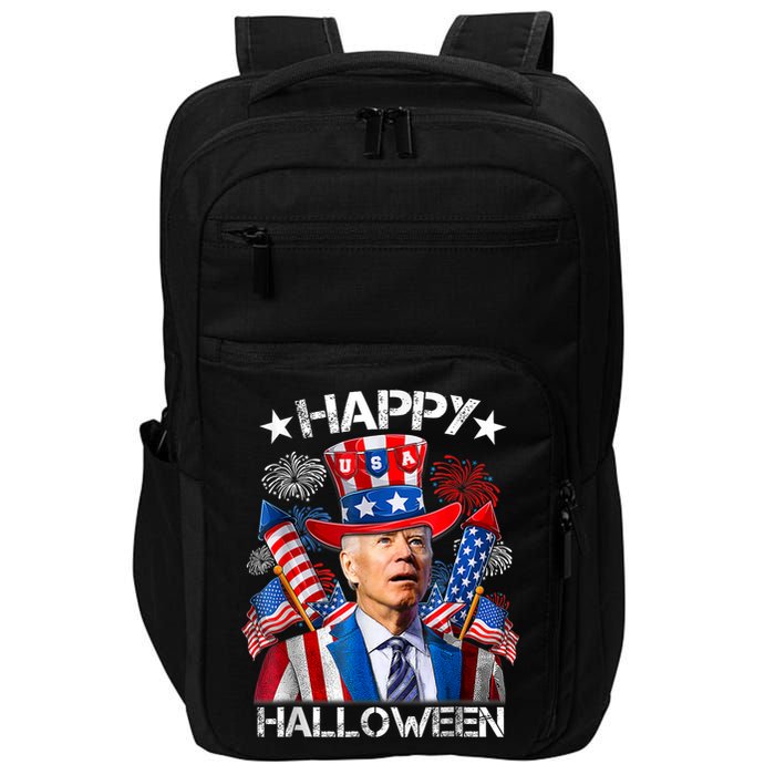 Funny Joe Biden Happy Halloween 4th Of July Firework Impact Tech Backpack
