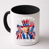 Funny Joe Biden Happy Halloween 4th Of July Firework Mug