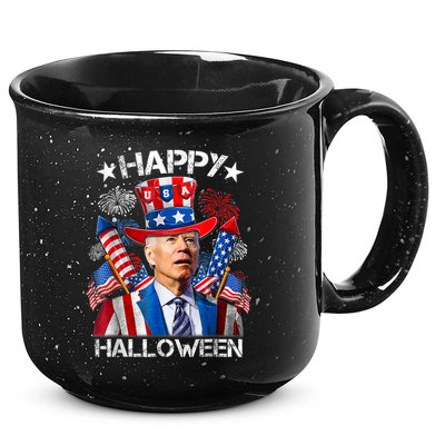 Funny Joe Biden Happy Halloween 4th Of July Firework 15oz Campfire Ceramic Mug