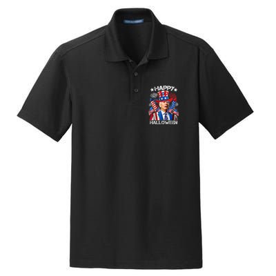 Funny Joe Biden Happy Halloween 4th Of July Firework Dry Zone Grid Polo