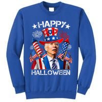 Funny Joe Biden Happy Halloween 4th Of July Firework Sweatshirt