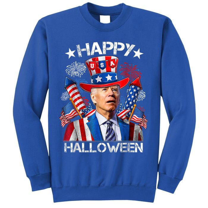 Funny Joe Biden Happy Halloween 4th Of July Firework Sweatshirt