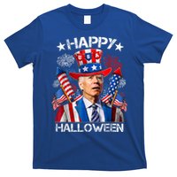 Funny Joe Biden Happy Halloween 4th Of July Firework T-Shirt