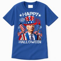 Funny Joe Biden Happy Halloween 4th Of July Firework Tall T-Shirt