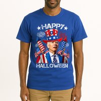 Funny Joe Biden Happy Halloween 4th Of July Firework Tall T-Shirt