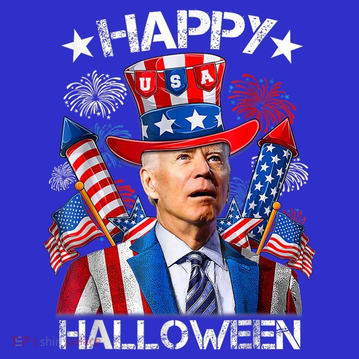 Funny Joe Biden Happy Halloween 4th Of July Firework Poster
