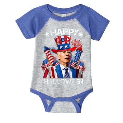 Funny Joe Biden Happy Halloween 4th Of July Firework Infant Baby Jersey Bodysuit