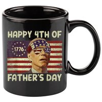 Funny Joe Biden Happy 4th Of Fathers Day Shirts 4th Of July 11oz C Handle Ceramic Mug
