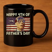 Funny Joe Biden Happy 4th Of Fathers Day Shirts 4th Of July 11oz C Handle Ceramic Mug