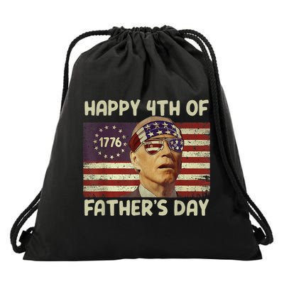 Funny Joe Biden Happy 4th Of Fathers Day Shirts 4th Of July Drawstring Bag