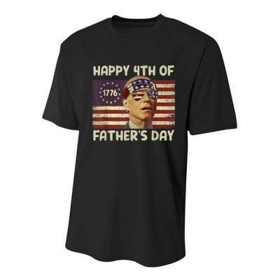 Funny Joe Biden Happy 4th Of Fathers Day Shirts 4th Of July Youth Performance Sprint T-Shirt