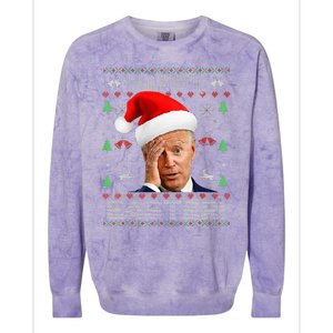 Funny Joe Biden Happy Easter Ugly Christmas Colorblast Crewneck Sweatshirt