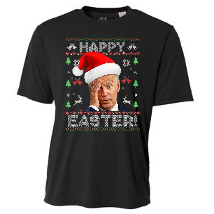 Funny Joe Biden Happy Easter Ugly Christmas Cooling Performance Crew T-Shirt