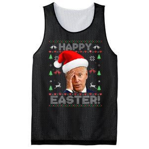 Funny Joe Biden Happy Easter Ugly Christmas Mesh Reversible Basketball Jersey Tank