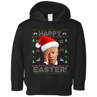 Funny Joe Biden Happy Easter Ugly Christmas Toddler Hoodie