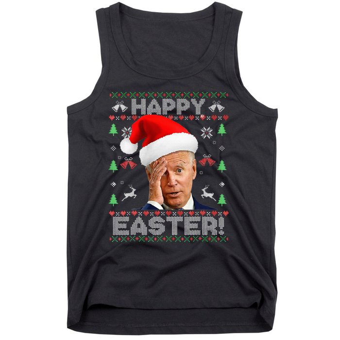 Funny Joe Biden Happy Easter Ugly Christmas Tank Top