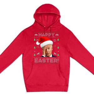 Funny Joe Biden Happy Easter Ugly Christmas Premium Pullover Hoodie