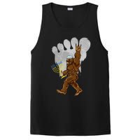 Funny Jewish Bigfoot Menorah Happy Hanukkah Chanukah Pajamas PosiCharge Competitor Tank