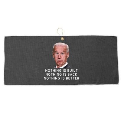 Funny Joe Biden Conservative Anti Biden Democrats Build Back Large Microfiber Waffle Golf Towel