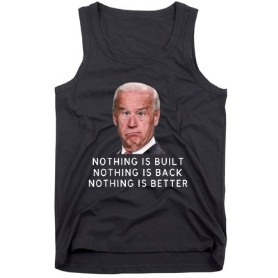 Funny Joe Biden Conservative Anti Biden Democrats Build Back Tank Top