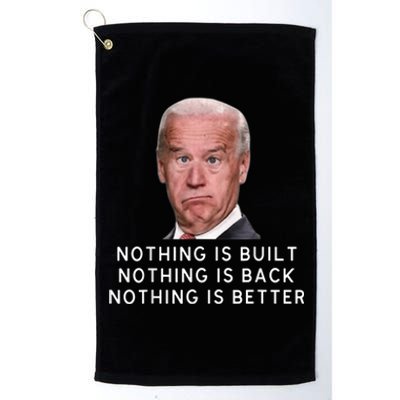 Funny Joe Biden Conservative Anti Biden Democrats Build Back Platinum Collection Golf Towel