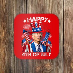 Funny Joe Biden Happy 4th Of July Firework Independence Day Coaster