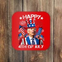 Funny Joe Biden Happy 4th Of July Firework Independence Day Coaster