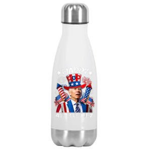 Funny Joe Biden Happy 4th Of July Firework Independence Day Stainless Steel Insulated Water Bottle