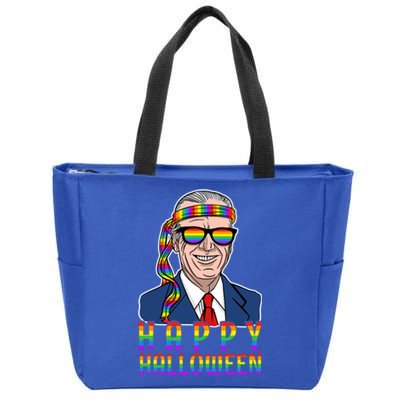 Funny Joe Biden Gay Rainbow Flag Lgbt Pride Month Gift Zip Tote Bag