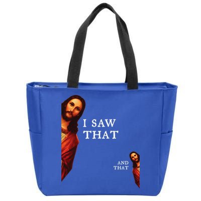Funny Jesus Bible Best Joke Quote I Saw That And That Zip Tote Bag
