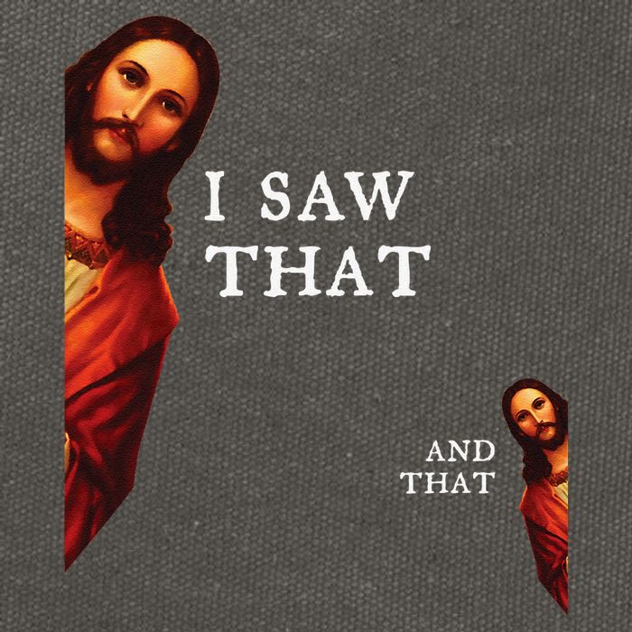 Funny Jesus Bible Best Joke Quote I Saw That And That Cotton Canvas Backpack