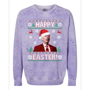 Funny Joe Biden Christmas Happy Easter Ugly Sweater Xmas Gift Colorblast Crewneck Sweatshirt