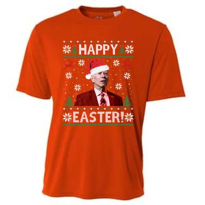 Funny Joe Biden Christmas Happy Easter Ugly Sweater Xmas Gift Cooling Performance Crew T-Shirt