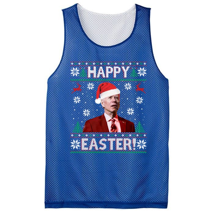 Funny Joe Biden Christmas Happy Easter Ugly Sweater Xmas Gift Mesh Reversible Basketball Jersey Tank