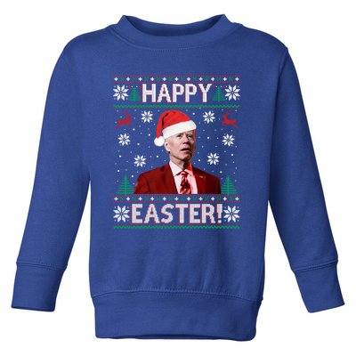 Funny Joe Biden Christmas Happy Easter Ugly Sweater Xmas Gift Toddler Sweatshirt