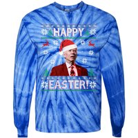 Funny Joe Biden Christmas Happy Easter Ugly Sweater Xmas Gift Tie-Dye Long Sleeve Shirt