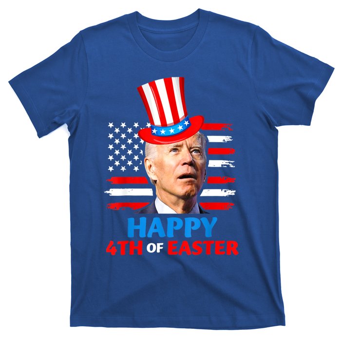 Funny Joe Biden Happy 4th Of Easter Confused 4th Of July T-Shirt