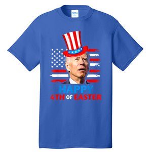 Funny Joe Biden Happy 4th Of Easter Confused 4th Of July Tall T-Shirt