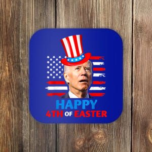 Funny Joe Biden Happy 4th Of Easter Confused 4th Of July Coaster